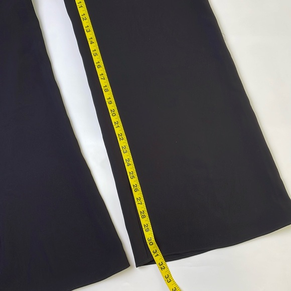 Amanda Uprichard Black Flat Front Straight Pants Size S Hight Waist Wide Leg - Picture 12 of 16